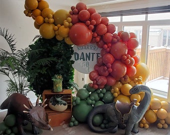 168pcs Matte Coral Doubled Dusty Green Ginger Matte Lemon Balloon Garland Arch Kit Baby Shower Birthday Party Decoration Wedding Supplies