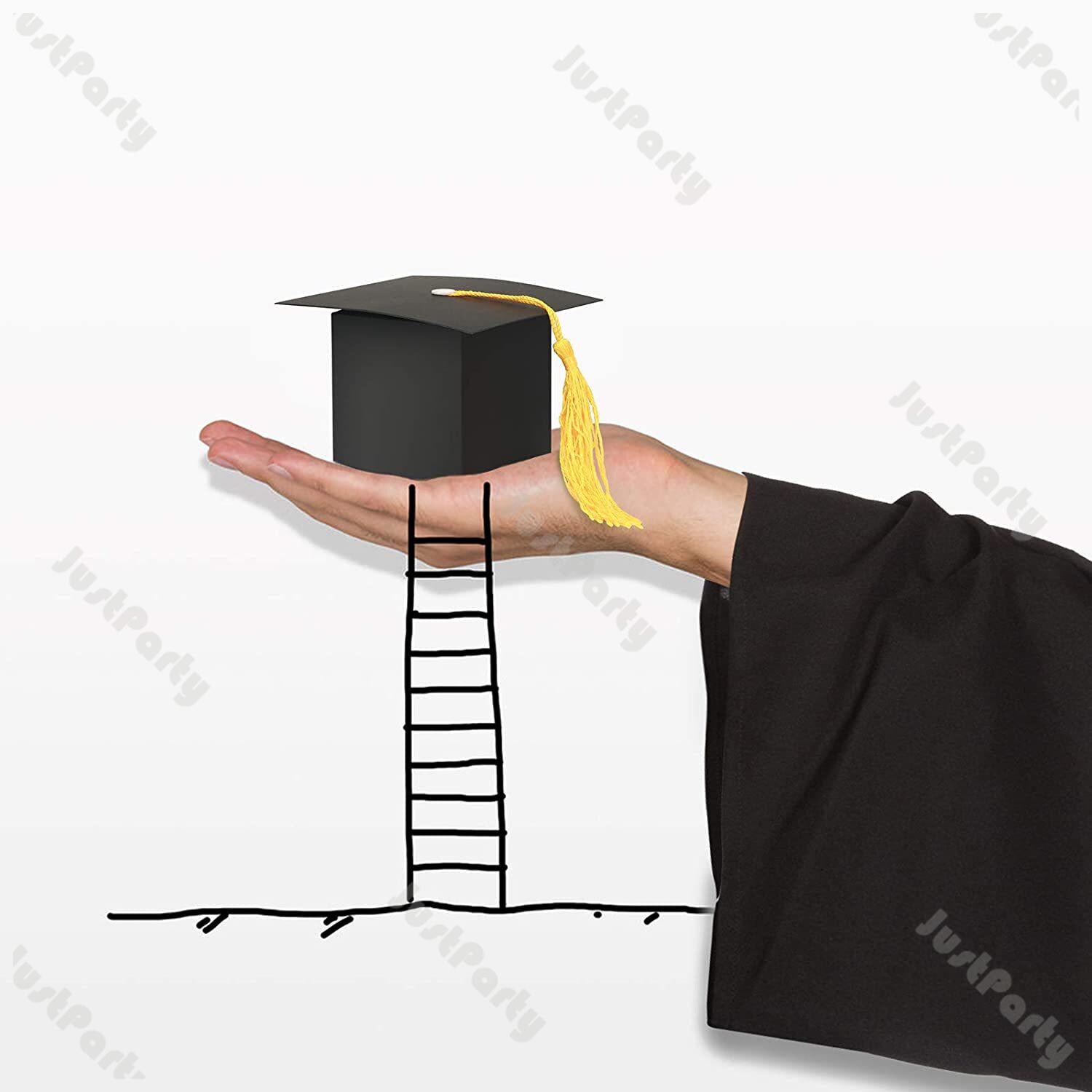 Set of 5 Graduation Cap Gift Box Paper Treat Boxes  display picture 3
