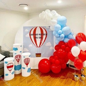 86pcs Matte Red White Macaron Blue Balloon Garland Arch Kit DIY Anniversary Decorations Wedding Supplies Baby Shower Birthday Party Decor