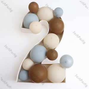 73cm diy 0 a 9 número gigante balão caixa de enchimento crianças chá de bebê 2º aniversário festa balões quadro mosaico suporte livre números decorações