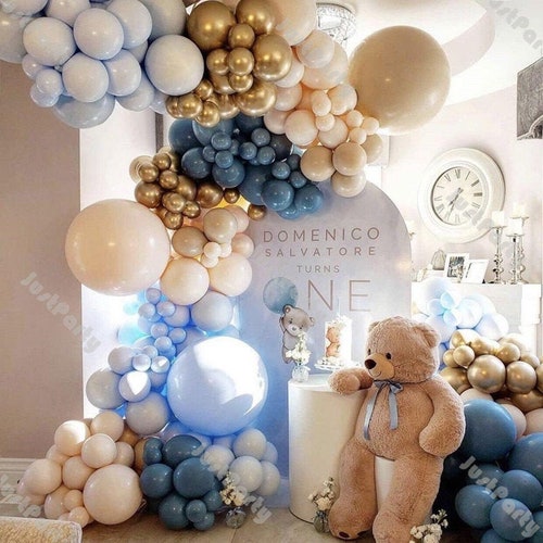 Navy Blue Balloons Confetti Garland Baby Shower Birthday Arch - Etsy