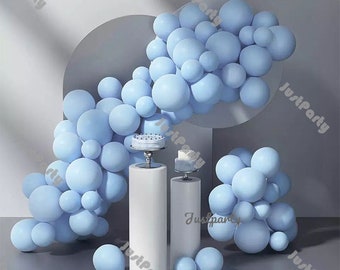 85pcs Pastel Blue Balloon Garland Boy Birthday Decoration Macaron Blue Balloon Arch DIY Party Baby Shower Wedding Children's Day Decorations