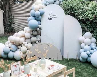 127pcs Macaron Blue Natural Sand Balloons Garland Arch Kit Wedding Decoration Bridal Shower Baby Shower Birthday Party Anniversary Supplies