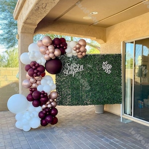 127pcs Pearl Wine Red Balloons Garland Chrome Rose Gold Wedding Decoration Matte White Balloon Arch Baby Shower Decor Birthday Background