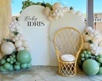 158pcs Sage Bridal Shower Balloons Garland Kit Dusty Green Sand White Balloon Arch Wedding Bride Decorations Baby Shower Birthday Supplies