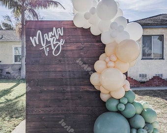 86pcs Cream Peach Dusty Green Matte White Balloon Garland Arch Kit Baby Shower Decoration Wedding Birthday Party Anniversary Supplies