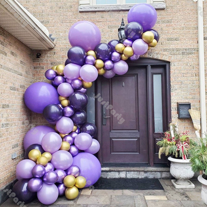 104pcs DIY Matte Deep Purple Balloons Arch Garland Kit Wedding Etsy