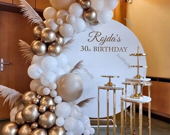Guirlande de ballons d'anniversaire 62 à 163 pièces, arche de ballons en sable blanc champagne, décoration de mariage, de fête prénatale, de fiançailles, de fond de douche nuptiale - Canada