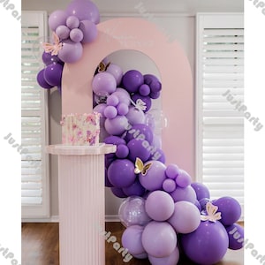 87pcs Matte Lilac Macaron Purple Balloons Garland Arch DIY Girl Birthday Party Decorations Bridal Shower Backdrop Wedding Birthday Supplies
