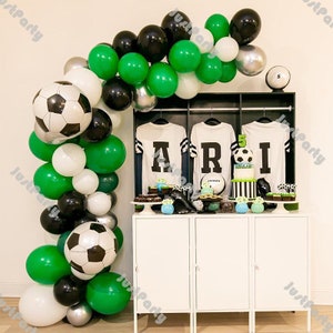  Juego de 7 globos de fútbol para la Copa del Mundo, globos de  papel de aluminio para cumpleaños, aniversario, fútbol, decoración de  fiesta temática
