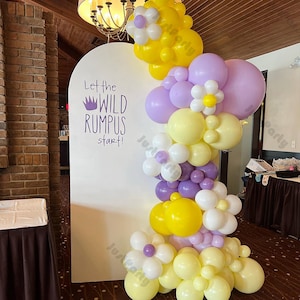 106pcs Daisy Balloon Garland Kit Purple Lemon Yellow Pastel Balloon Arch Girls Birthday Party Baby Shower Flower Balloons Decor Supplies
