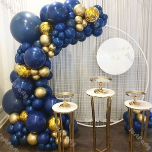 Kit d'arc de guirlande de ballons bleu blanc congelé, ballon flocon de  neige avec ballons en latex blanc bleu argenté pour fête d'anniversaire,  fête prénatale, fête de princesse 