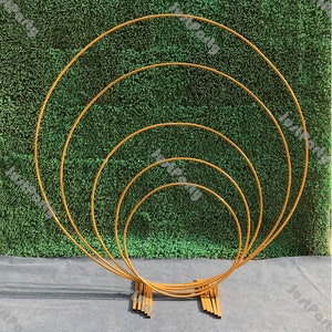 23.6in-110.2in Round Metal Arch Wedding Decoration Balloon Circle Arch Holder Metal Ring Background Ceremony Arch Floral Arch Birthday Decor