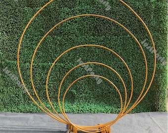 23.6in-110.2in Round Metal Arch Wedding Decoration Balloon Circle Arch Holder Metal Ring Background Ceremony Arch Floral Arch Birthday Decor