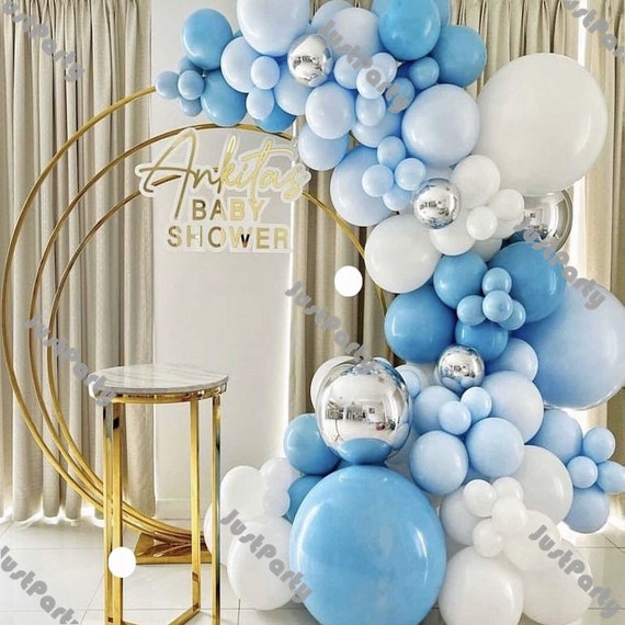 108pcs Doubled Matte Blue White Balloon Garland Arch Kit - Etsy UK