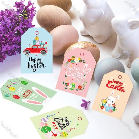 Easter Goody Bag Tags Kids Personalised Tags Easter Spring Gift