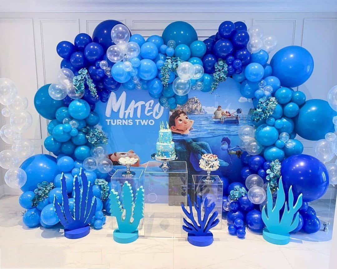 Birthday Balloons for Decoration Blue & White- 43 Pcs - Birthday Decoration  for 1st, 10th, 18th, 21st, 25th, 30th, 40th – FrillX