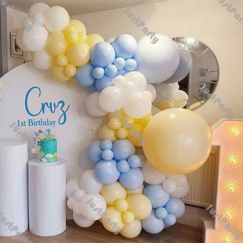 Pastel Macaron Yellow White Communion Balloons Garland Arch Wedding Baby  Shower Birthday Party Backdrop Tape Wall Global Decorations 210719 From  Xue10, $9.07