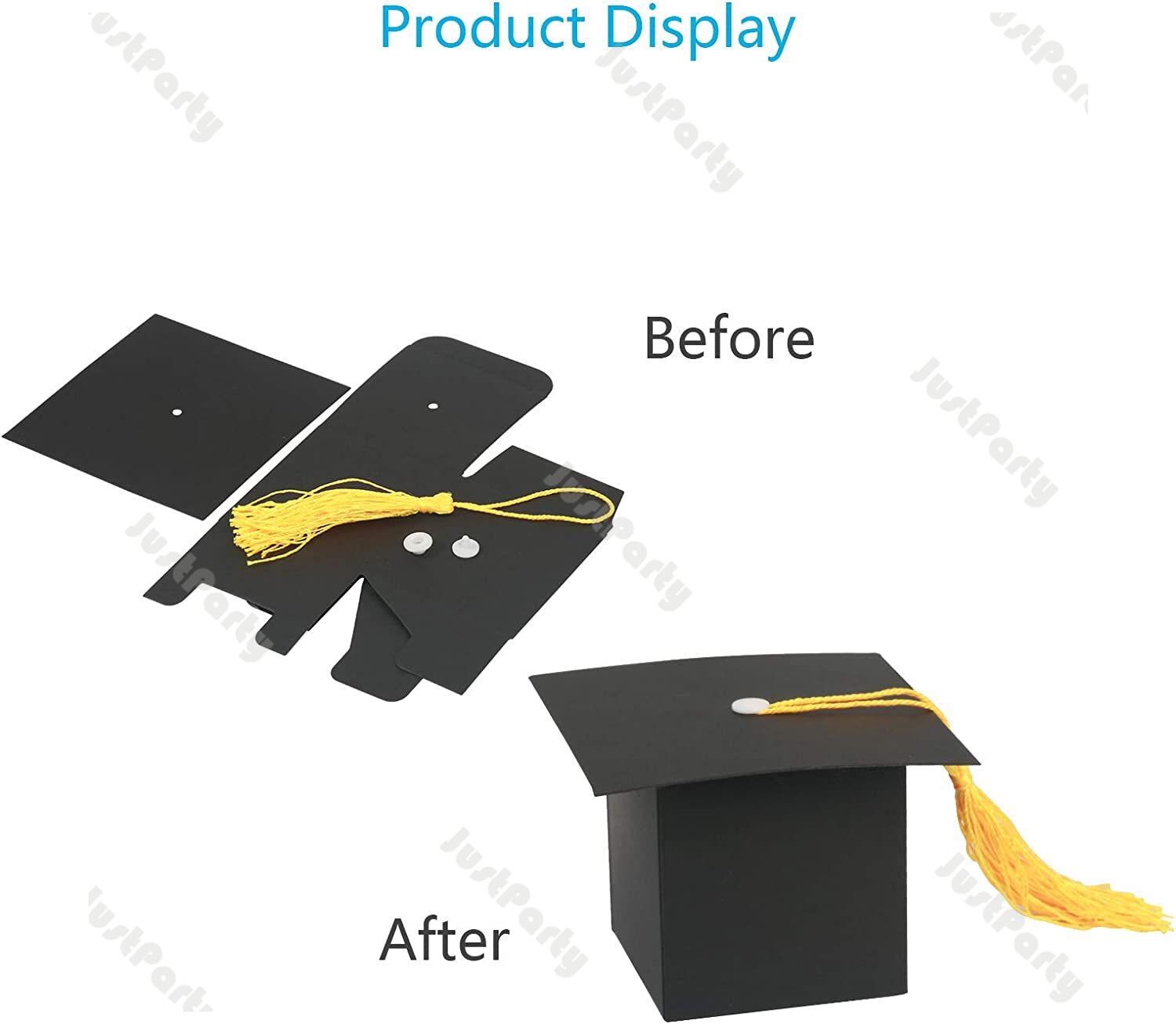 Set of 5 Graduation Cap Gift Box Paper Treat Boxes  display picture 2