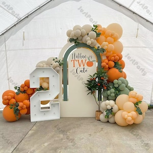 150pcs Orange Green Sand White Autumn Balloons Garland Kit Cream Peach Latex Balloon Arch Peach Birthday Party Country Wedding Baby Shower