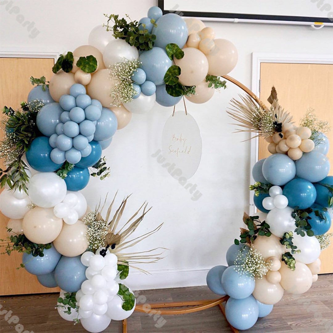 130pcs Slate Blue Balloon Garland Kit Boy Birthday Decoration