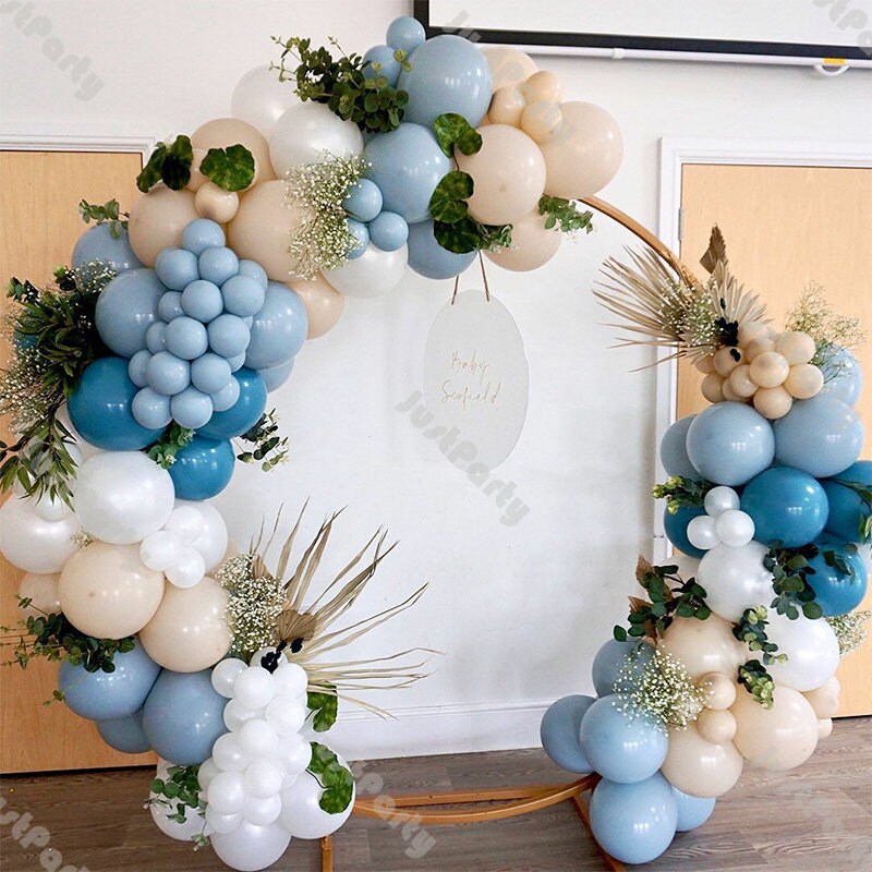 130pcs Slate Blue Balloon Garland Kit Boy Birthday Decoration