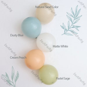 Peter Rabbit Balloons Garland Kit Dusty Blue Sage Green Balloon Arch Sweet Peach Beige Decorations Baby Shower Wedding Birthday Matte Colors