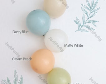 Peter Rabbit Balloons Garland Kit Dusty Blue Sage Green Balloon Arch Sweet Peach Beige Decorations Baby Shower Wedding Birthday Matte Colors