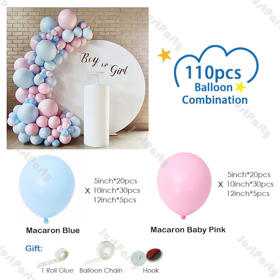 DIY Gender Reveal Party Decorations - 176pcs Pink and Blue Balloons Arch  Kit, Baby Box with Letters(BABY) for Baby Gender Reveal Decor Party  Supplies