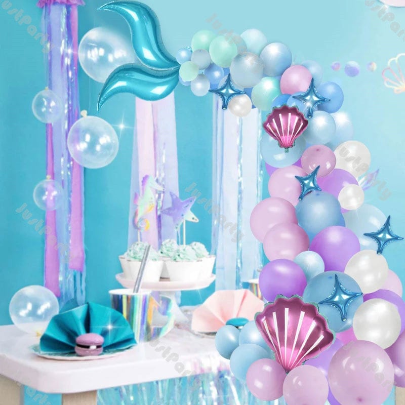 84pcs Mermaid Balloon Arch Garland Kit DIY Kid Birthday Party Etsy