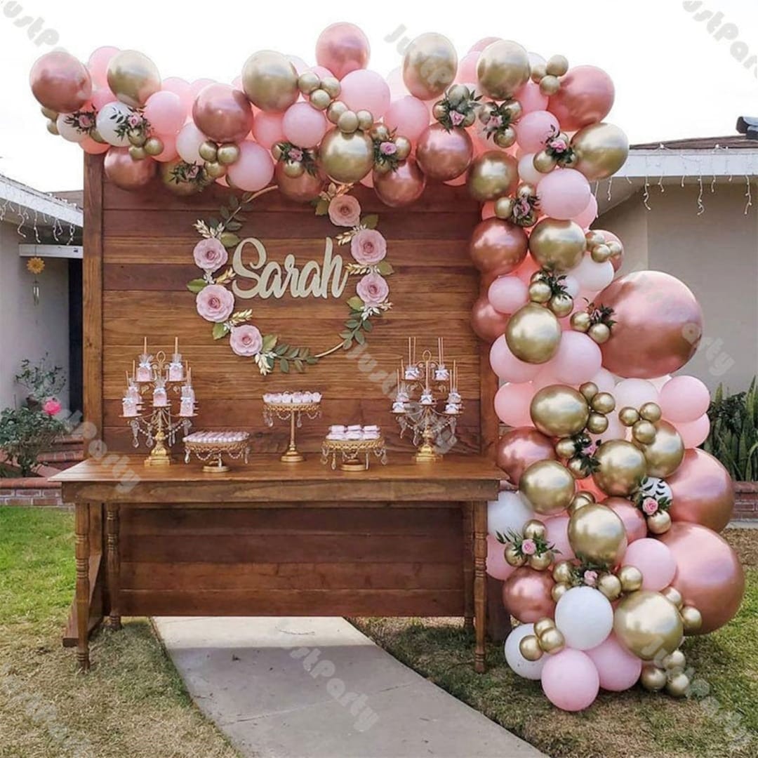 Table Rose Et Violet Thème Partie Mise Décorations Avec Le Message