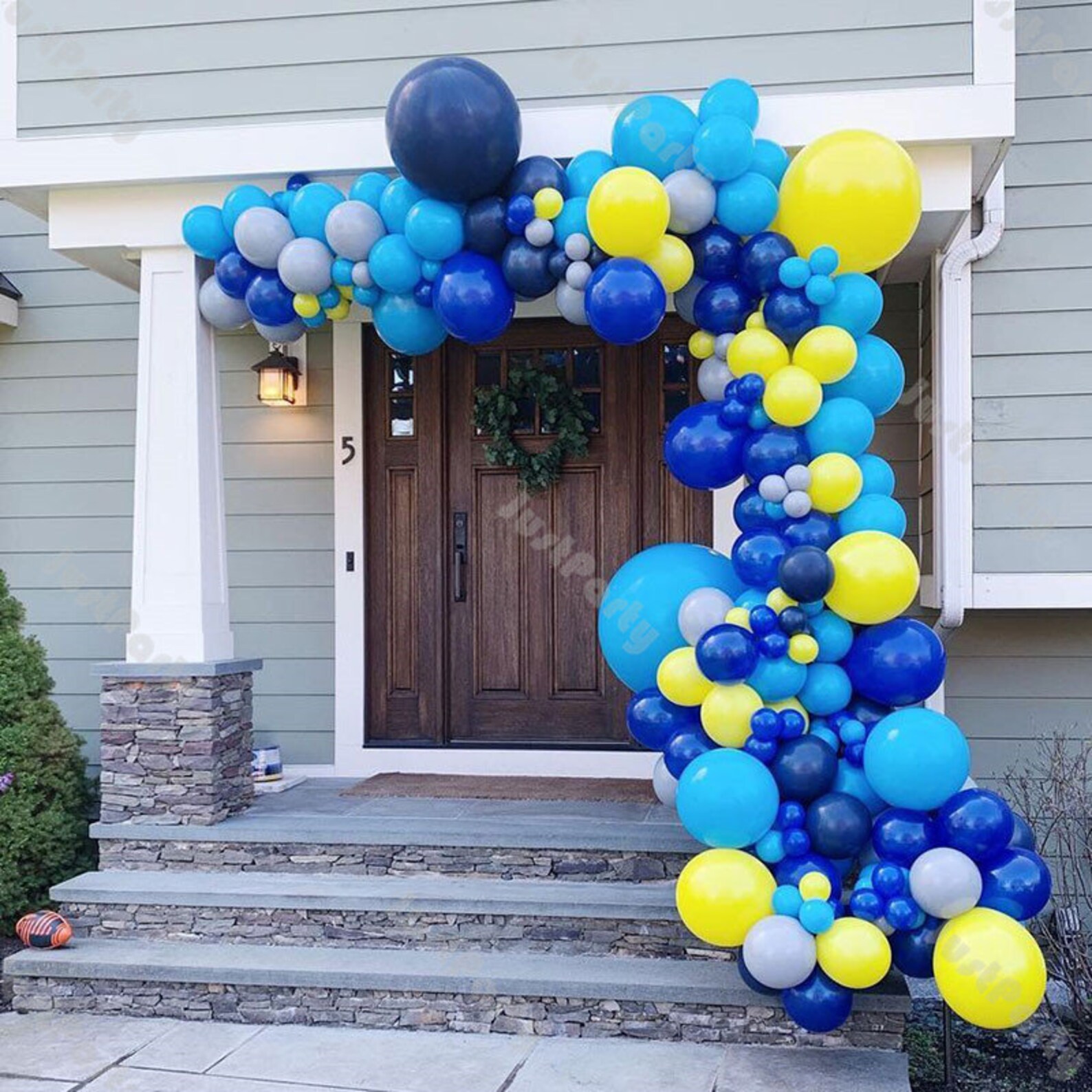 168pcs Matte Blue Yellow Balloons Garland Arch Kit Boys Kids Etsy Sweden
