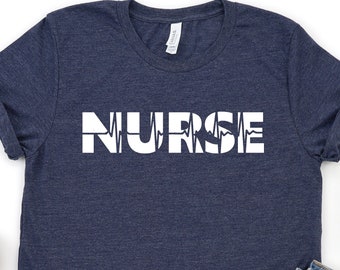 Nurse Heartbeat Shirt, Nurse Shirt, Nurse T-shirt, Nurses Week Gift, Cute Nurse Shirts, Nurse Appreciation Gift, Nurse Gift Idea, Nurse tee
