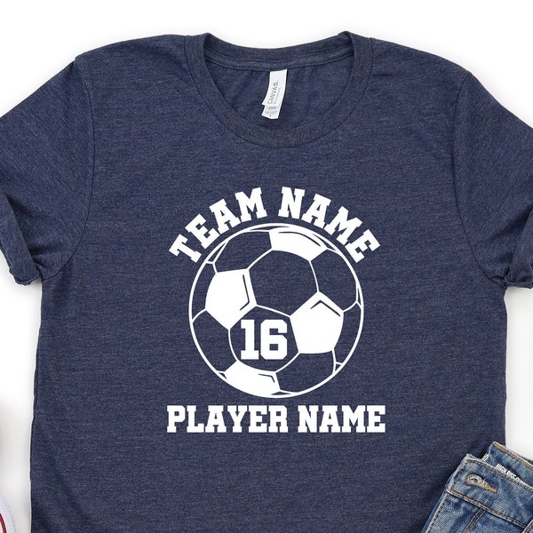 Custom Soccer Shirt, Personalized Soccer Shirt, Soccer Mom Shirt, Soccer Team Shirt, Family Soccer Shirt, Soccer Ball Tee, Game Day Shirt