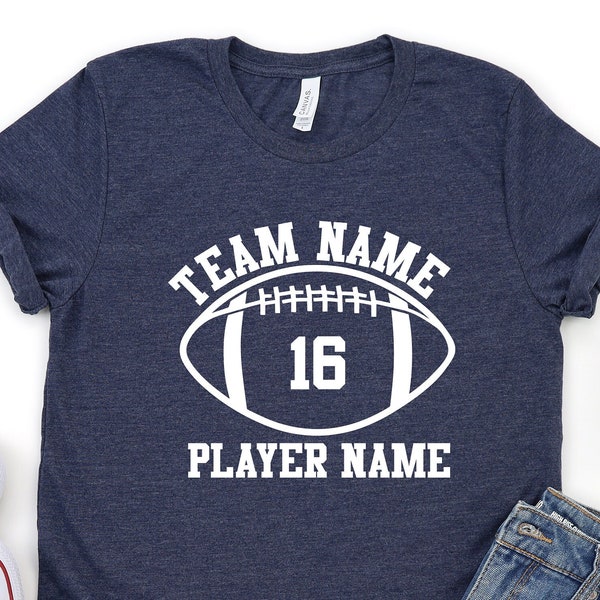 Custom Football Shirt, Personalized Football Shirt, Football Mom Shirt, Football Team Shirt, Game Day Shirt, Football Laces Shirt,Sports Tee