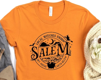 Salem Local Witches Union Shirt, Salem Halloween Shirt, Witchy Shirt, Halloween Shirt, October Shirt, Salem Witch Shirt, Fall Tee Shirt