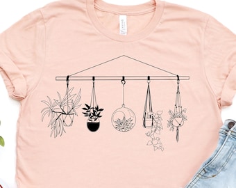 Plant Shirt, Plant Lady Shirt, Plant Mom Shirt, Plant Lover Shirt, Women Plant Shirt, House Plant Shirt, Hanging Plant Shirt, Plant T Shirt