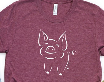 Pig Shirt, Cute Pig Shirt, Farm Shirt, Pig Lover Gift, Pig Mom Shirt, Farmer Shirt, Pig Farmer, Animal Lover Shirt, Piggy Shirt,Pig Gift Tee