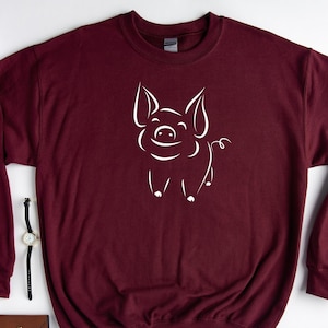 Pig Sweatshirt Hoodie, Cute Pig Sweatshirt, Farmer Sweatshirt, Pig Lover Gift, Pig Mom Sweatshirt Hoodie, Pig Farmer,Animal Lover Sweatshirt