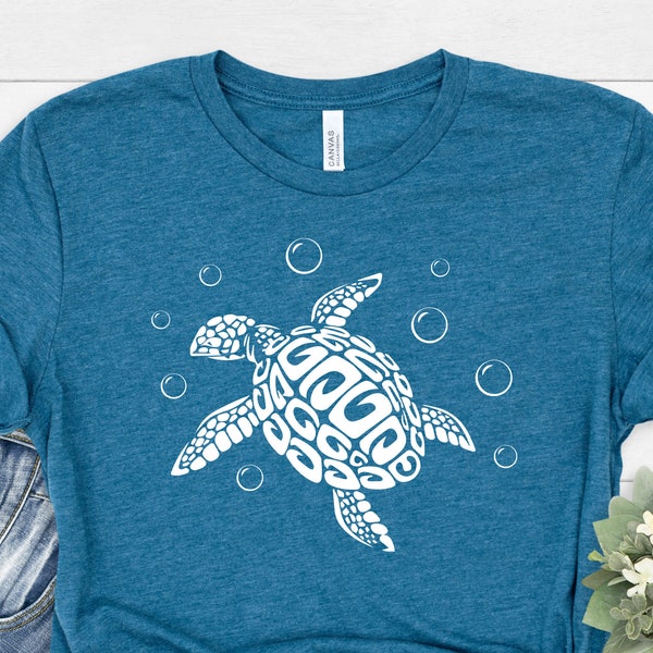 Tee de tortue de mer, chemise de tortue de mer, t-shirt de tortue de mer, chemises de tortue, sauver les tortues, chemise d’amour de plage, amour de tortue de mer, cadeau d’amour de tortue