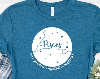 Pisces Shirt, Pisces Gifts, Pisces T-shirt, Zodiac Pisces, Horoscope Shirt, Birthday Astrological Sign, Gift for Pisces, Pisces Women
