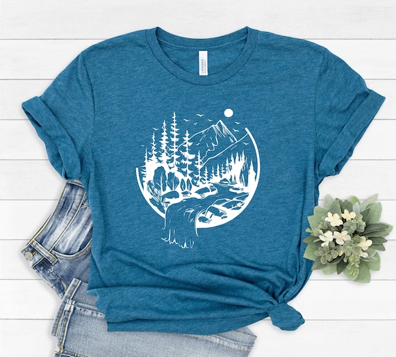 Camiseta montaña camiseta de senderismo camisa de montaña - Etsy México