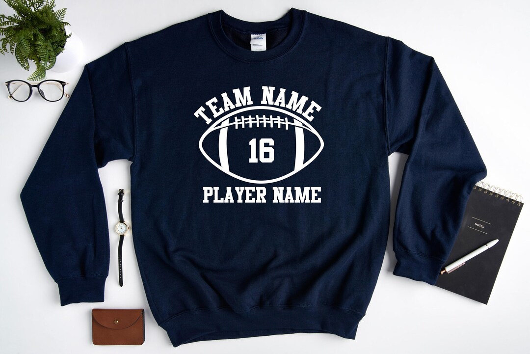 Custom Football Sweatshirt Custom Football Hoodie Etsy