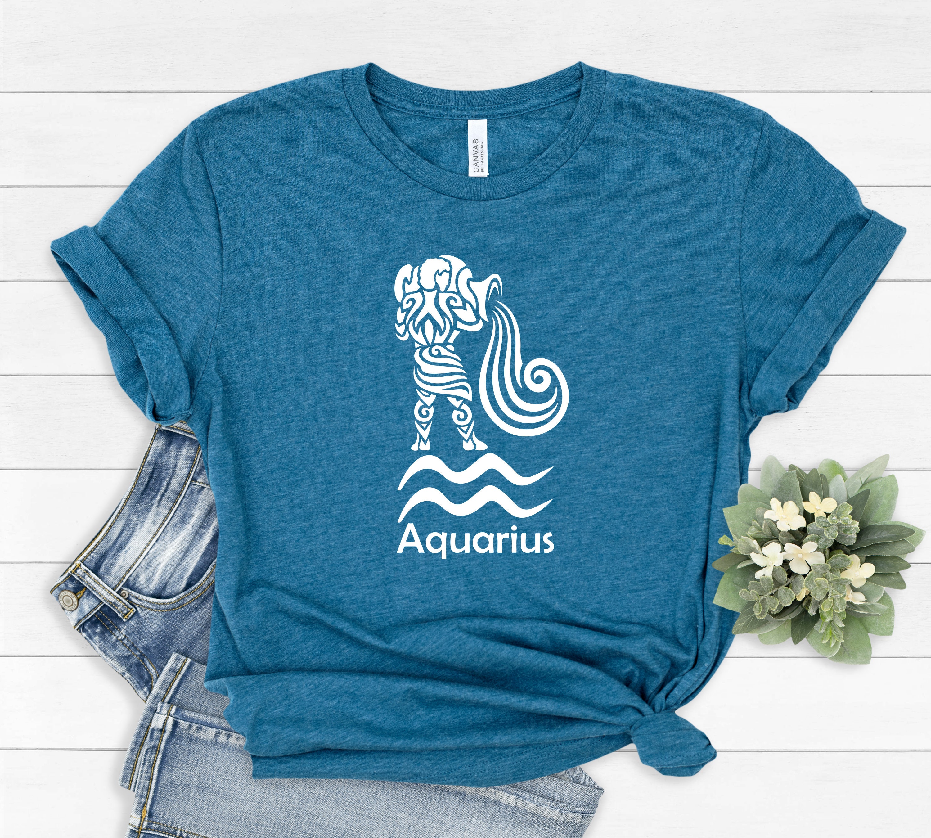 Aquarius Shirt Aquarius Zodiac Aquarius Gift Zodiac Art Etsy