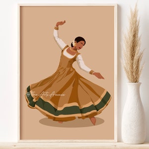 Kathak Dancer Print Kathak Indian Art Classical Dance Indian Art Dances Of India Art Desi Girl Art Tamil Wall Art Desi Art Ethnic Home Decor