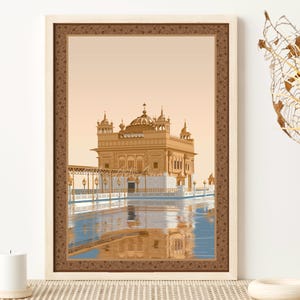 Golden Temple Artwork Golden Temple Wall Art India Art Detailed Golden Temple Wall Art Sikh Gifts Sikh Art Punjabi Art Sikhism Digital Print
