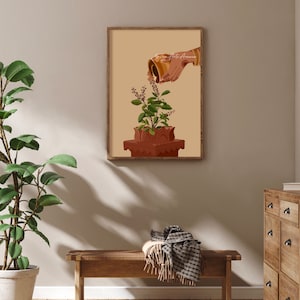 Tulsi Pooja Art, Tulsi Print, Tulsi Plant Art, Desi Art, Tamil Art