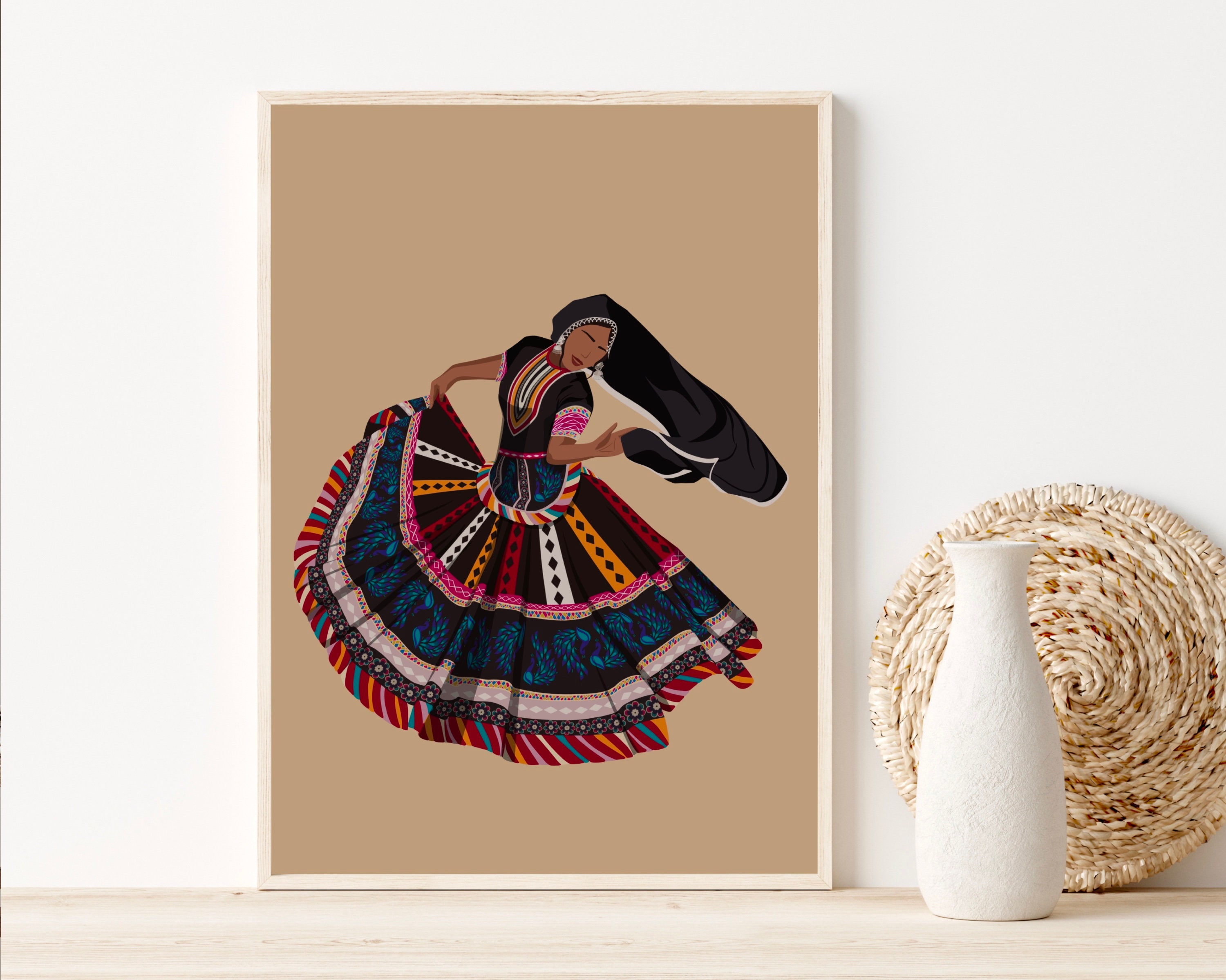 Kalbelia Dancer Rajasthani Wall Art Snake Charmer Dance Etsy UK