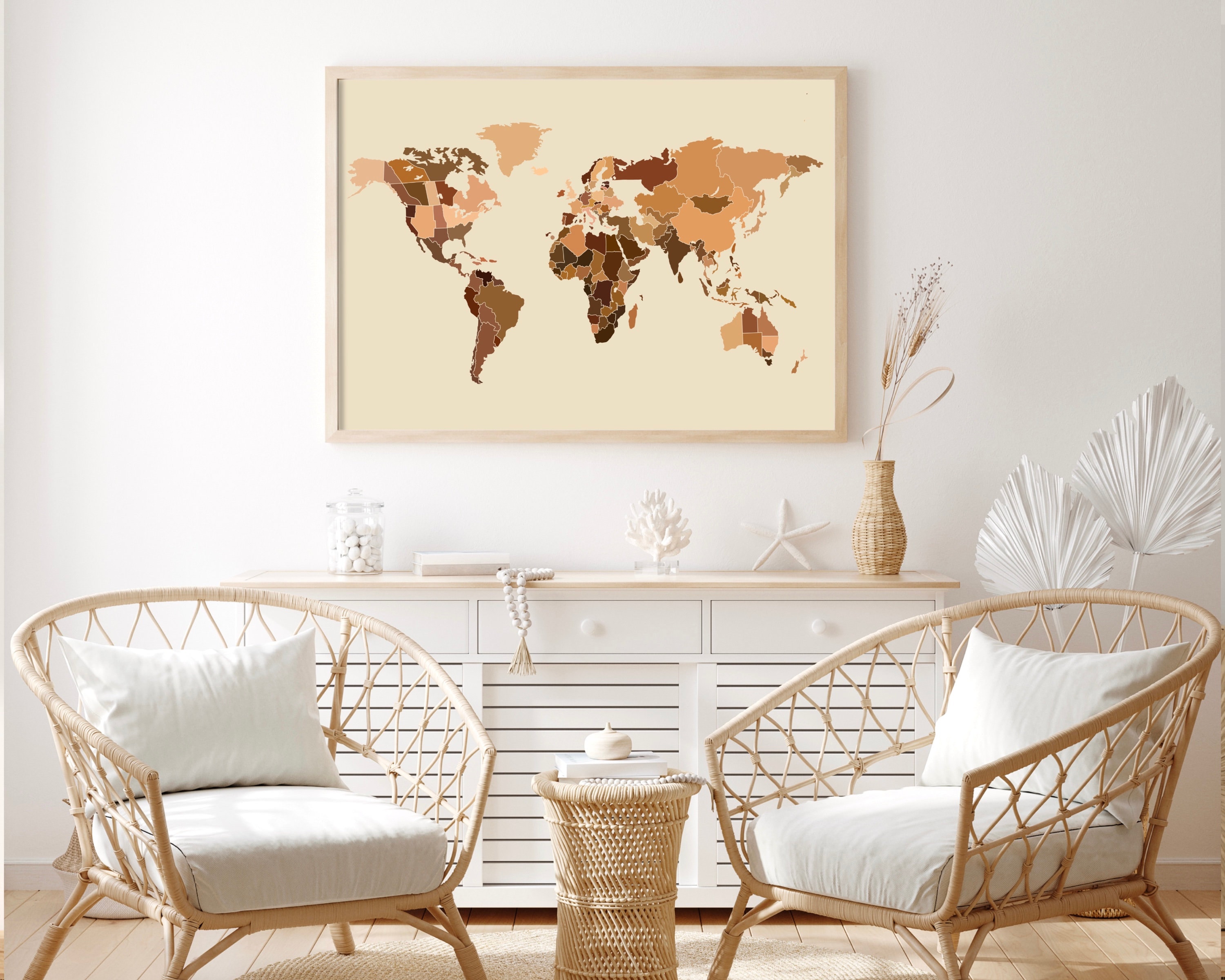 Printable Diversity Wall Art World Map With Countries Etsy UK