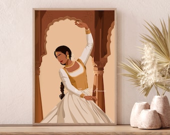 Kathak Dancer Print Kathak Indian Art Classical Dance Indian Art Dances Of India Art Desi Girl Art Tamil Wall Art Desi Art Ethnic Home Decor